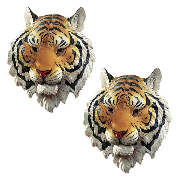 Design Toscano Indochinese Tiger Wall Sculpture, PK 2 JE912231